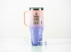 "The King's Daughter" 40 oz Charger - Berry Glow Glitter