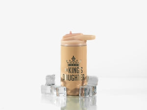 "The King's Daughter" 12 oz. Sports Bottle - Blush Glitter