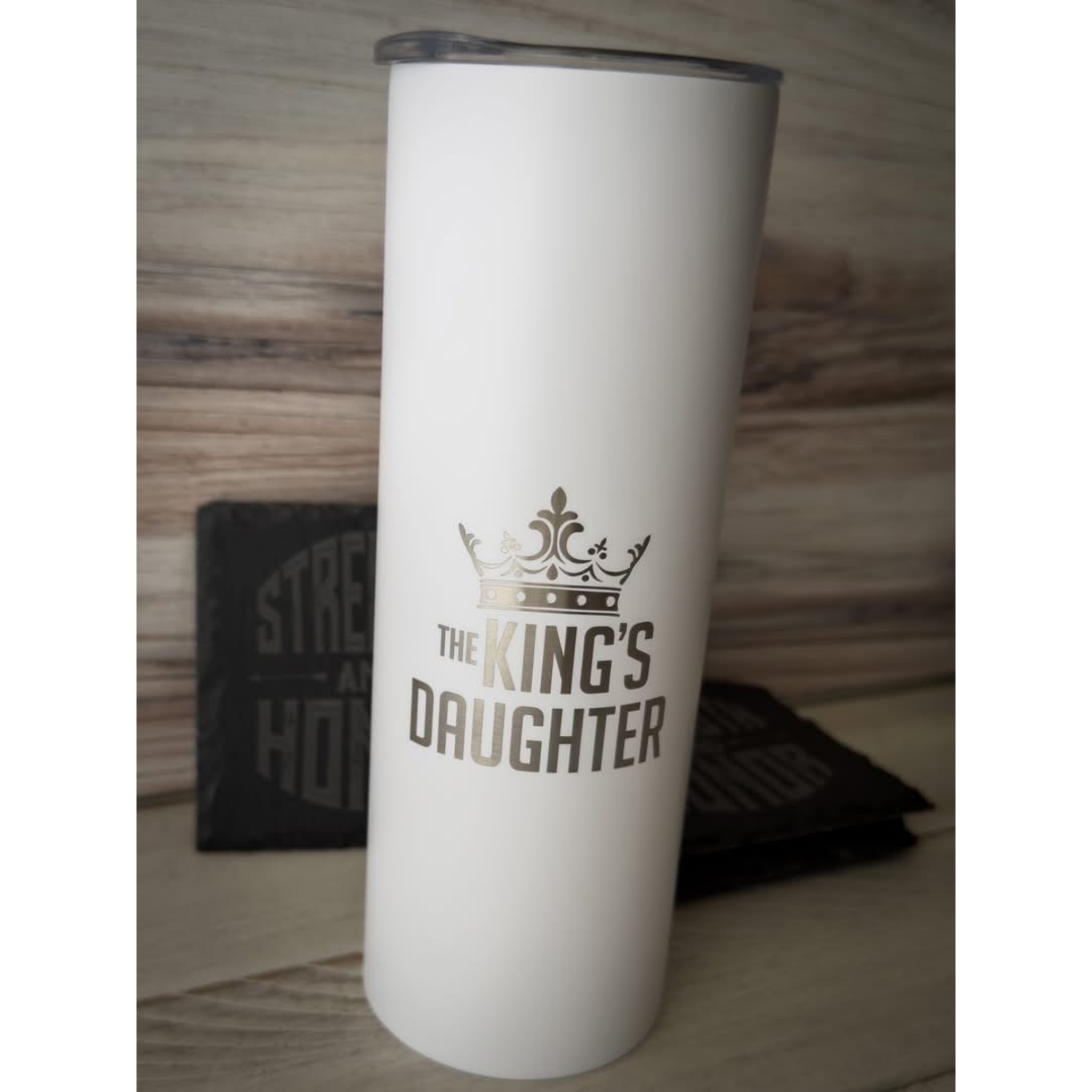 The King's Daughter™ 20 oz. Skinny Steel Bottle - White