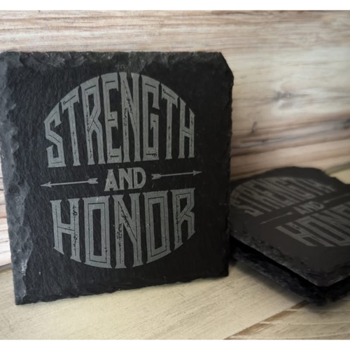 Strength and Honor Coaster - Set of 4