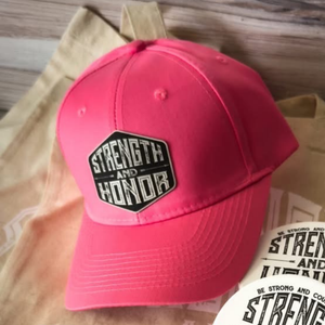 "Strength and Honor" Pink Ballcap